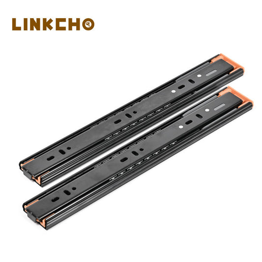 45mm Width Drawer Slides Runners 3 Fold Full Extension Soft Close Slides Hardware with Easy Installation