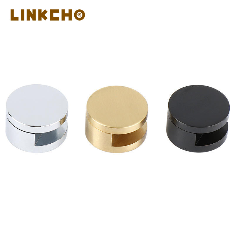 Zinc Alloy Oval Glass Clip for Bathroom Kitchen Dining Outdoor Bedroom Hotel Living Room Apartment Door 3-5mm Glass Mirror Clip