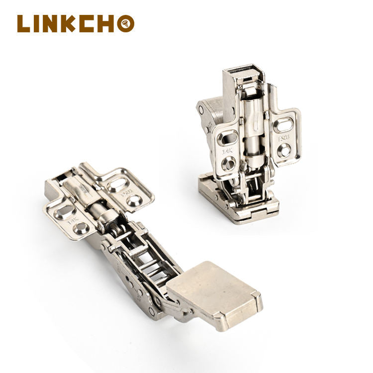 Hydraulic Zinc Alloy Glass Door Mirror Hinges 125 Soft Closing Clip-On Buffering Easy Installation Kitchen Cabinets No