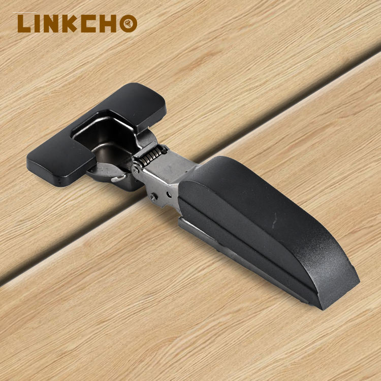 Integrated Invisible Base Modern Hiding Soft Closing Hinge 45mm Black Whale Kitchen Cabinet Cold Rolled Steel Silent