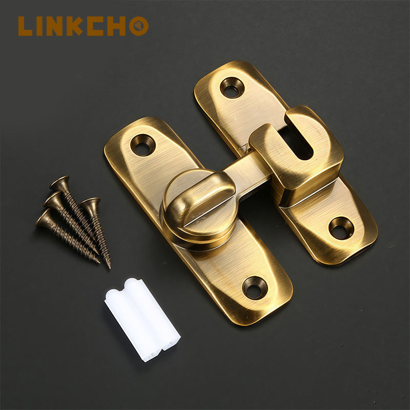 Modern Thickened Metal Anti-Theft Security Door Lock Buckle Keyless Furniture Bolts for Home Hotel Factory Direct Zinc Alloy