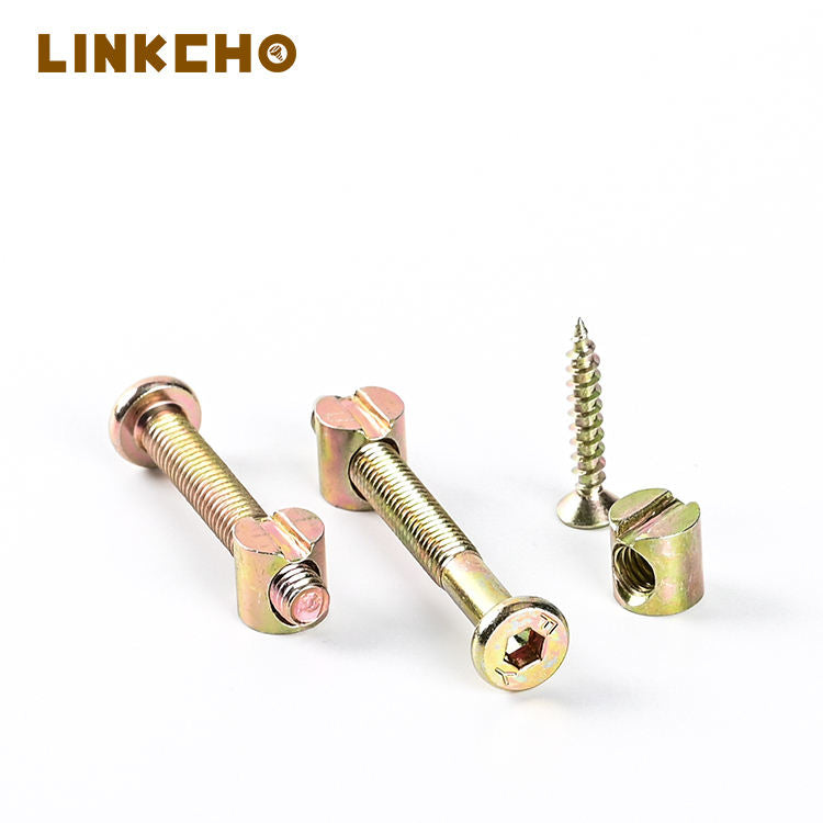 Iron Modern Bedroom Furniture Bed Frame Bolts Cross Dowe Barrel Nuts Beds Cots Connector Cam Lock Nut Durable