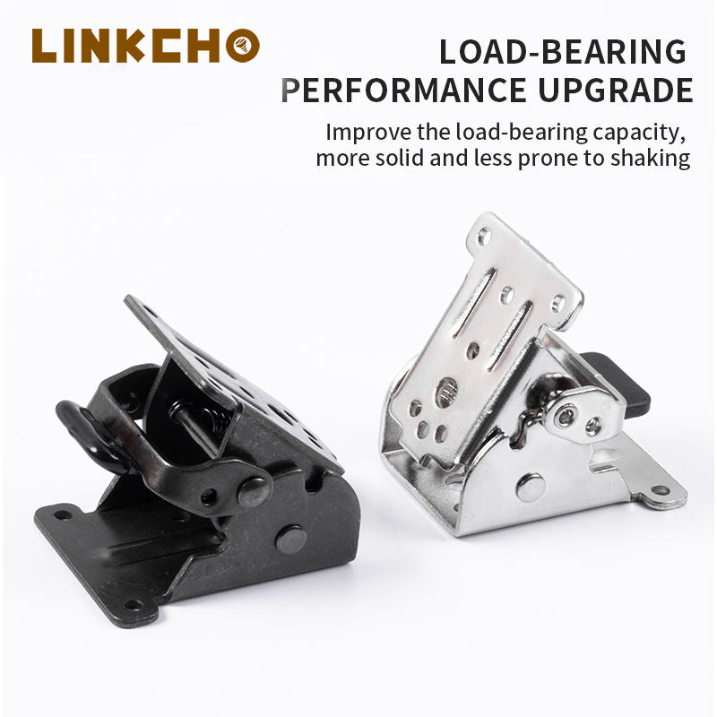 Iron 90 Degree Self Locking Soft Closing Folding Hinge Adjustable Door Table Bed Cabinet Legs for School & Hospital Use