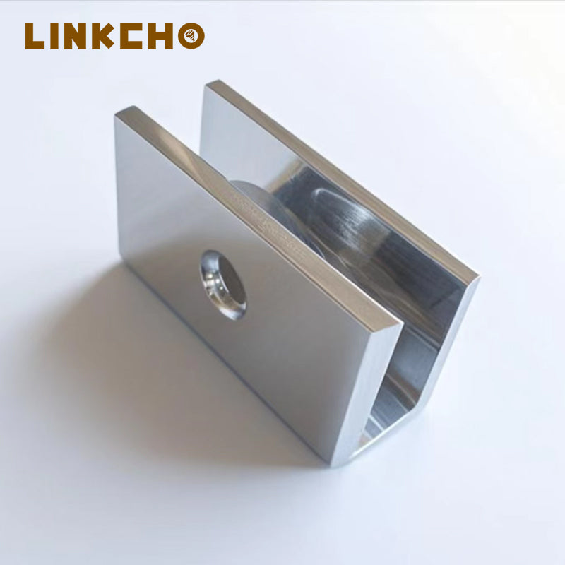 Stainless Steel Glass Clips Fixed Clamps and Accessories for Bathroom Wine Cabinet Partition Board Brackets Slot Clips