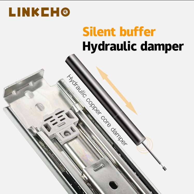 76mm Wide Heavy-duty Three-section Guide Rail Industrial RV Cabinet Drawer Heavy-duty Slide Slides