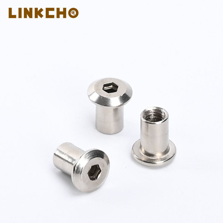 M3-M12 12.7mm Stainless Steel Zinc/Nickel Plated Flat Head Hex Socket Sleeve Barrel Nut for Furniture Connector