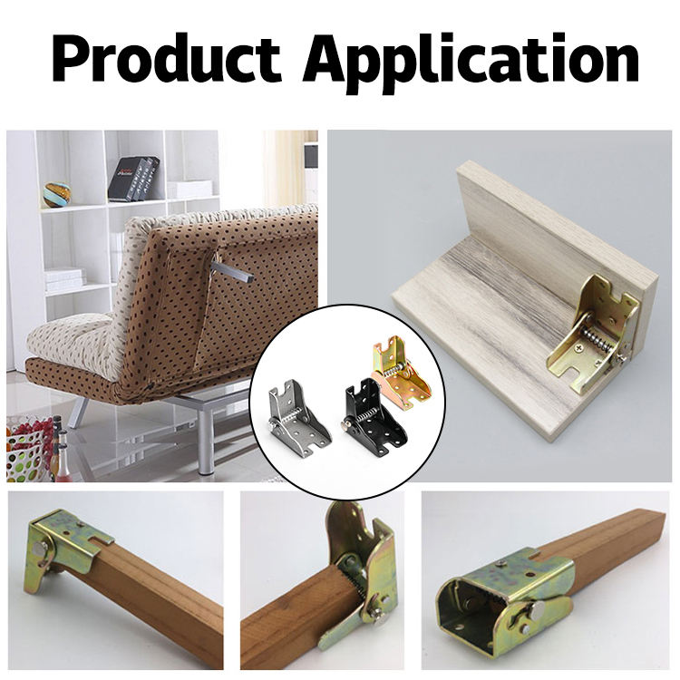 Thickened 90-degree Folding Self-locking Iron Kitchen Table Leg Hinge with Concealed Design Durable & Easy Installation