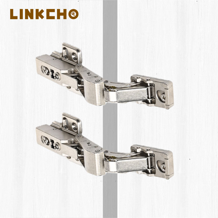 Hydraulic Zinc Alloy Glass Door Mirror Hinges 125 Soft Closing Clip-On Buffering Easy Installation Kitchen Cabinets No
