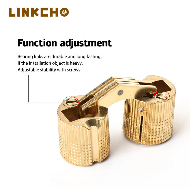 One-line Concealed Copper Hinge Hidden Flip Hinge Bucket-shaped Folding Hinge Soft Closing Cigarette Case Gift Box