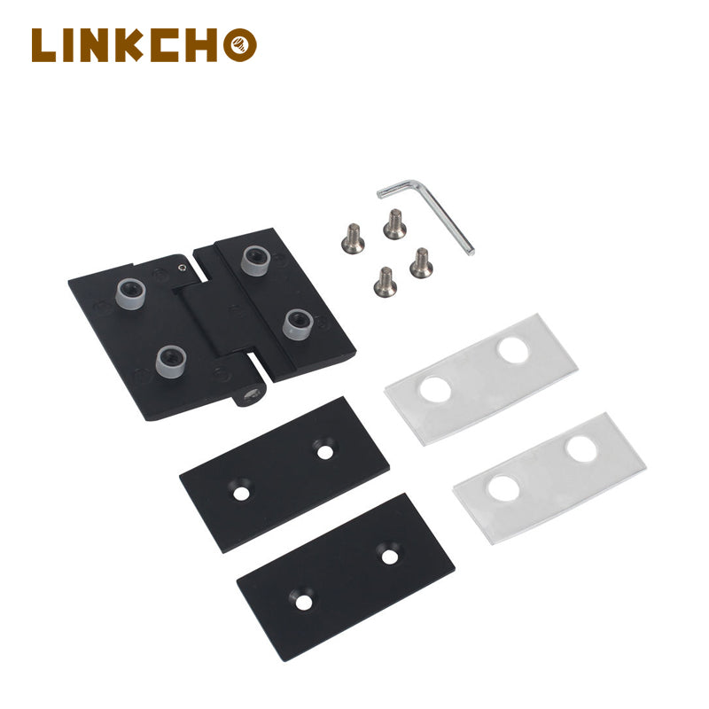 Modern Zinc Alloy Shower Door Wall Mount Hinge 180 Degree Opening Angle Bathroom Use Glass Pool Fence Hinge
