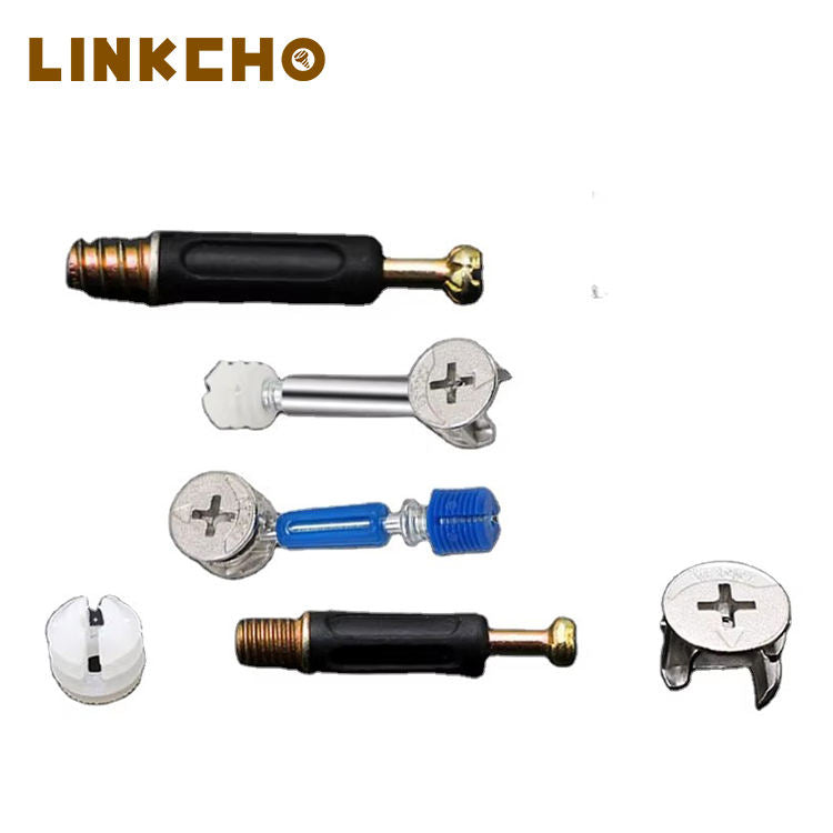 GH B03 Modern Plastic Corner Furniture Cabinet Connector for Kitchen & Hotel Use Wood Joint Fix Lock Screw Bolts