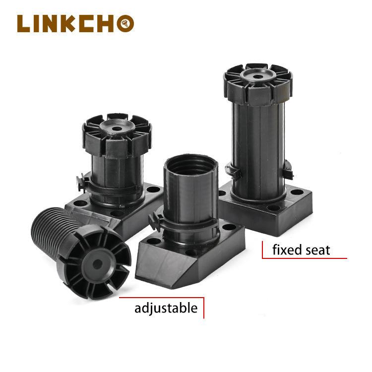 Adjustable Heavy Duty Plastic Cabinet Feet Black PP Furniture Legs for Coffee Table Sofa Dining Hospital Living Room