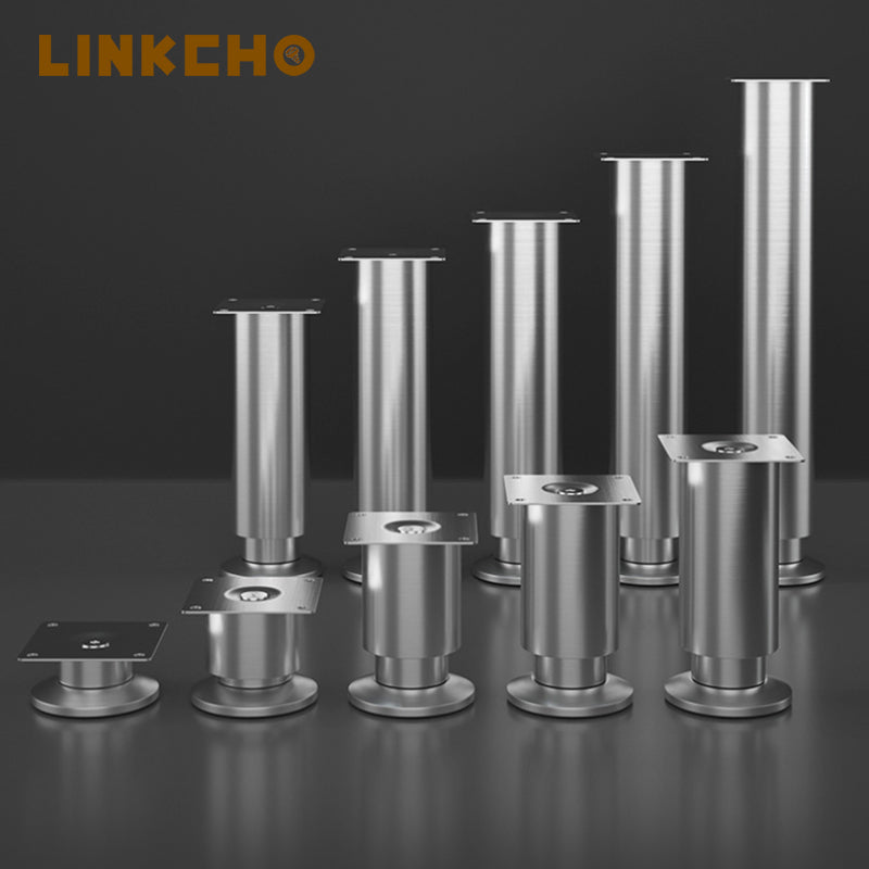 Furniture Hardware Modern Design Cylindrical Furniture Legs Chrome Metal Base Feet Stainless Steel Sofa Feet Patas Para Muebles