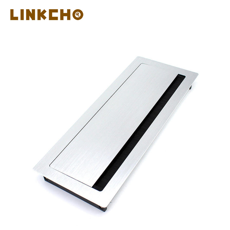 Hot-selling Metal Flip Cover Conference Tabletop Desk Wire Cable Management Grommet Brush Box
