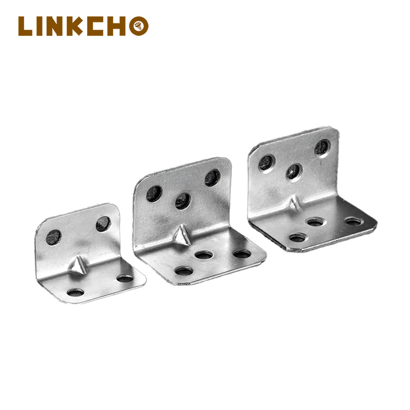 Stainless Steel 90 Degree Right Angle Bracket Corner Code Connector & Shelf Support with Reinforcement Hardware