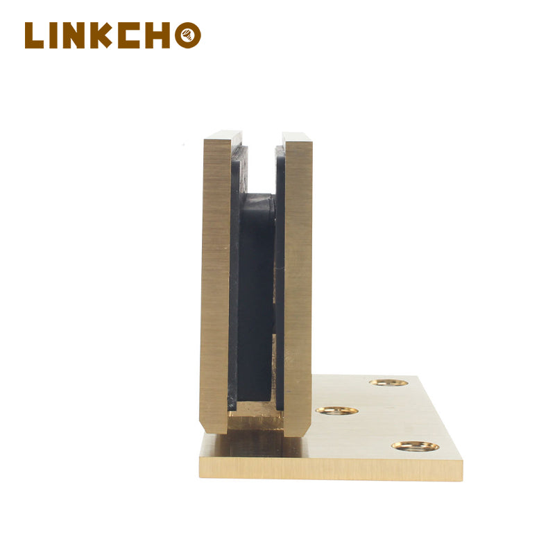 Customized Heavy Duty Self Closing Spring Hinge for Glass Door, Adjustable Tension, Brass Material, for Shower Door Glass Clip