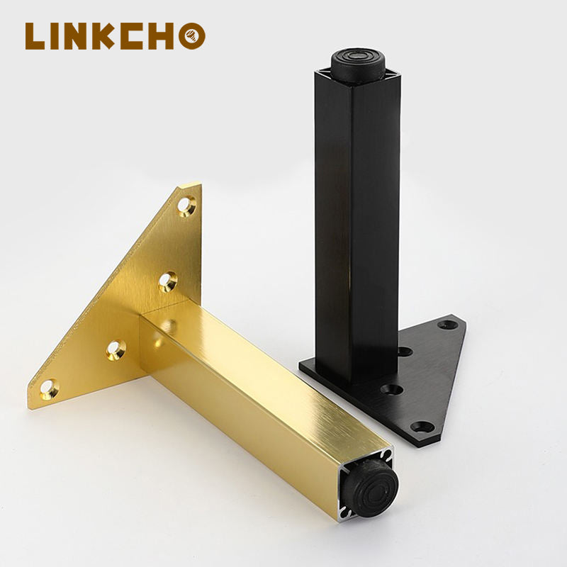 Adjustable Aluminum Alloy Support Cabinet Legs Black Metal Furniture Leg Accessories for TV Bathroom Living Room Outdoor Use