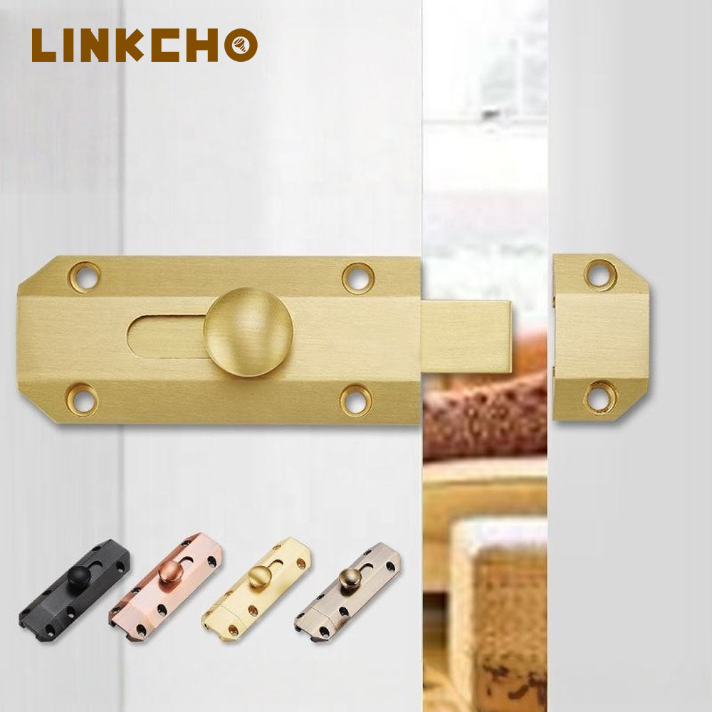 Home Hotel Stainless Steel Security Lock Door Tower Bolt Sliding Lock Furniture Barrel Tower Bolt Latch