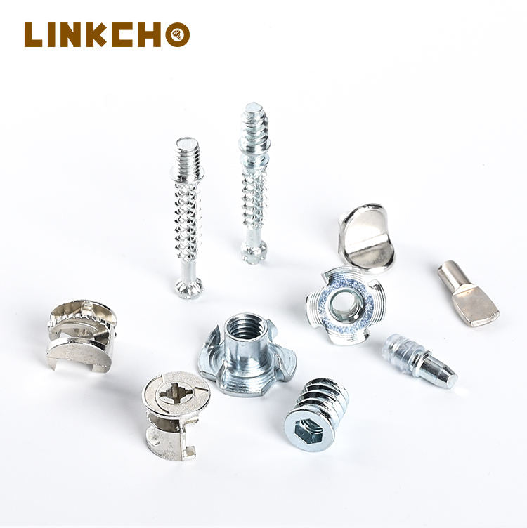 Metal Connector Screw Bolt Cabinet 3 1 Cam Dowel Locking Nut Fastening Hardware Joint Furniture Lock Fittings Living Room Hotel