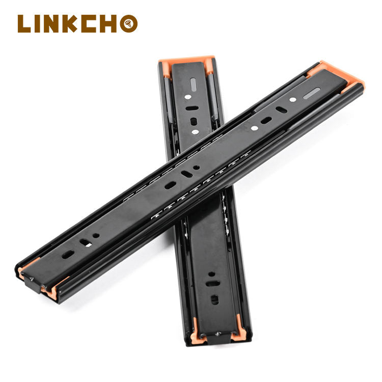 45mm Width Drawer Slides Runners 3 Fold Full Extension Soft Close Slides Hardware with Easy Installation