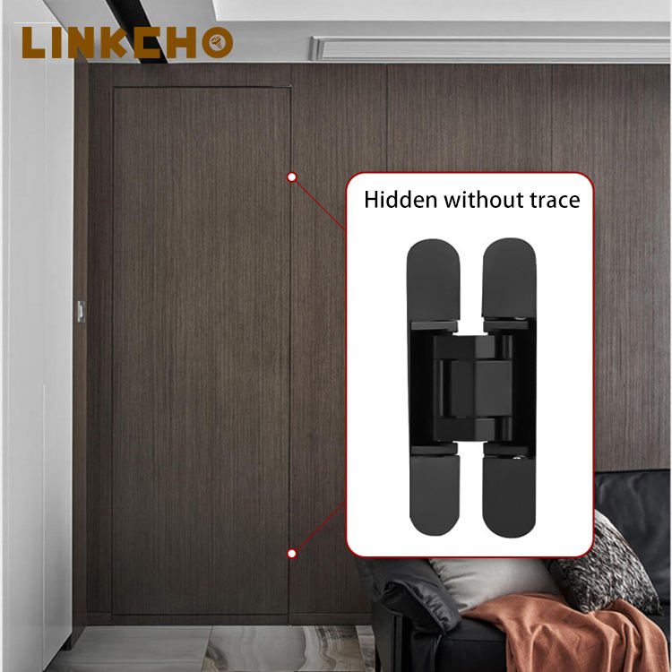 Wholesale Kitchen Hidden Invisible Hinges 3D Adjustable Heavy-Duty Zinc Alloy 100KG Capacity 180 Opening Soft Closing