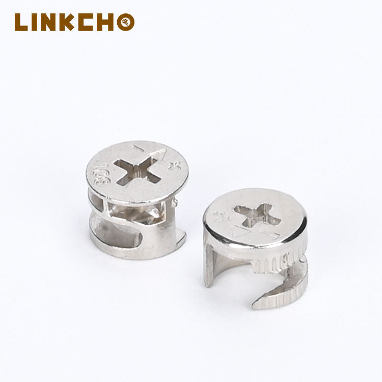 15*12mm Stainless Steel 3-in-1 Mini FixDowel Pin Furniture Cam Lock Screws Nut Fastener Cabinet Connector Panel Bolts Sturdy