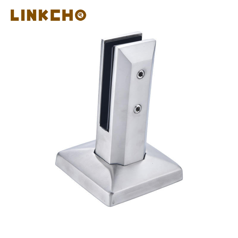 Modern 304 Stainless Steel Glass Clip for Bathroom Swimming Pool Villa Stair Tempered Glass Punch-Free Base Fixed 201 Series