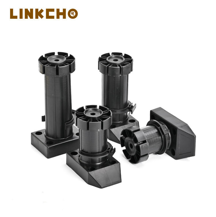Adjustable Heavy Duty Plastic Cabinet Feet Black PP Furniture Legs for Coffee Table Sofa Dining Hospital Living Room