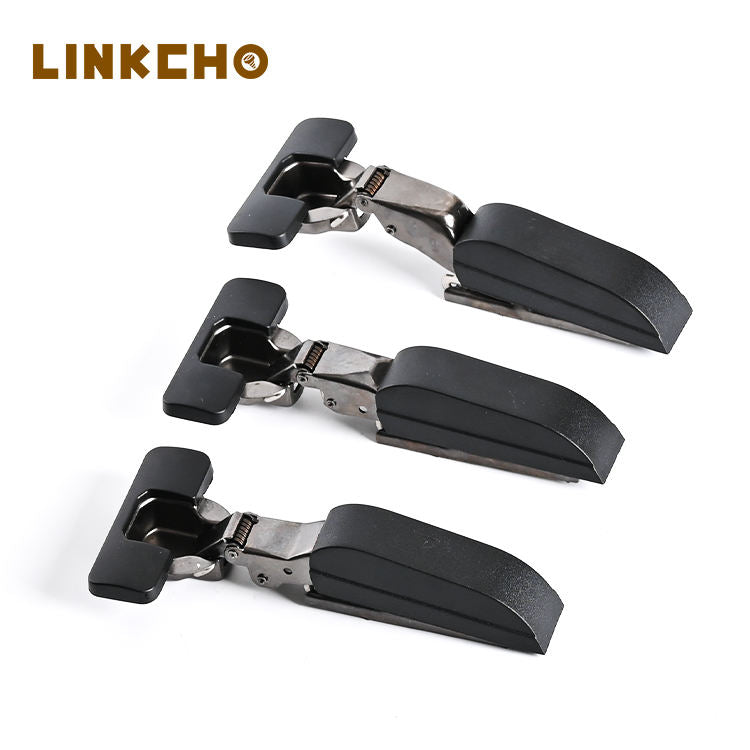 Integrated Invisible Base Modern Hiding Soft Closing Hinge 45mm Black Whale Kitchen Cabinet Cold Rolled Steel Silent