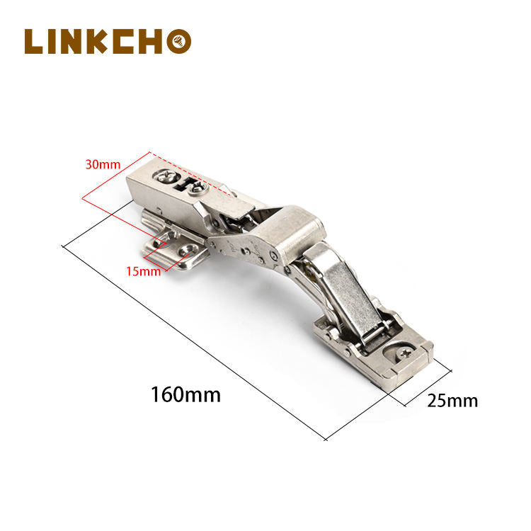 Hydraulic Zinc Alloy Glass Door Mirror Hinges 125 Soft Closing Clip-On Buffering Easy Installation Kitchen Cabinets No