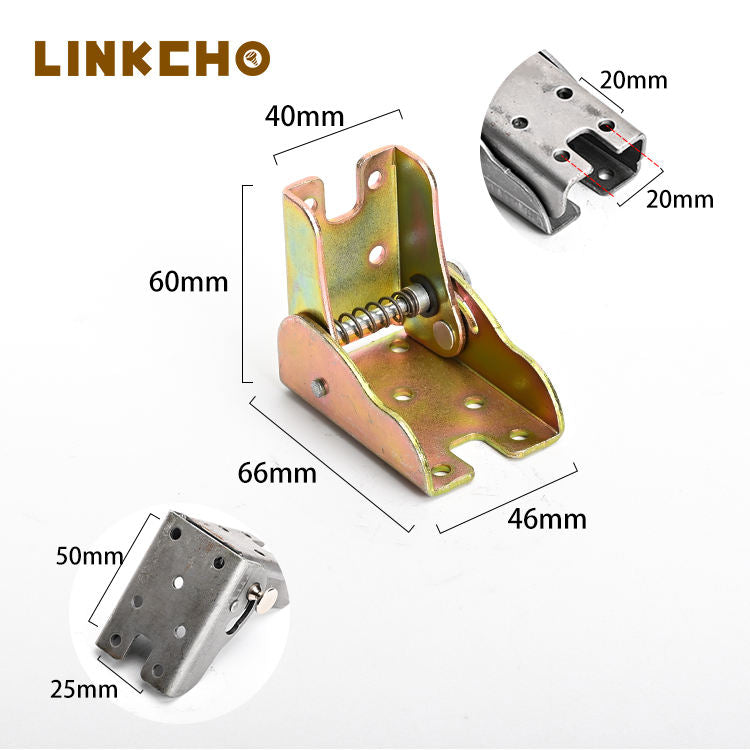 Thickened 90-degree Folding Self-locking Iron Kitchen Table Leg Hinge with Concealed Design Durable & Easy Installation