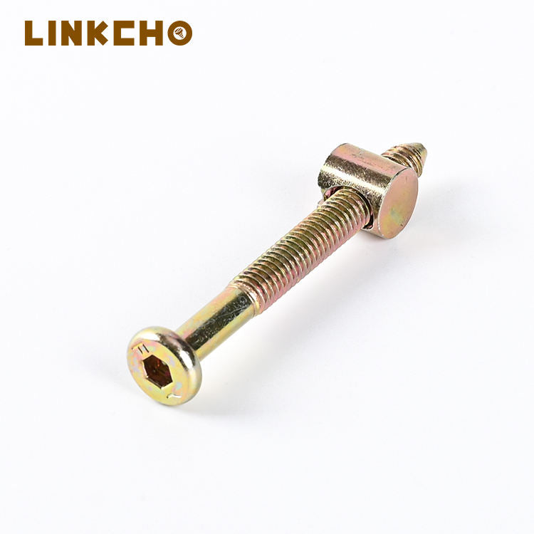 Iron Modern Bedroom Furniture Bed Frame Bolts Cross Dowe Barrel Nuts Beds Cots Connector Cam Lock Nut Durable