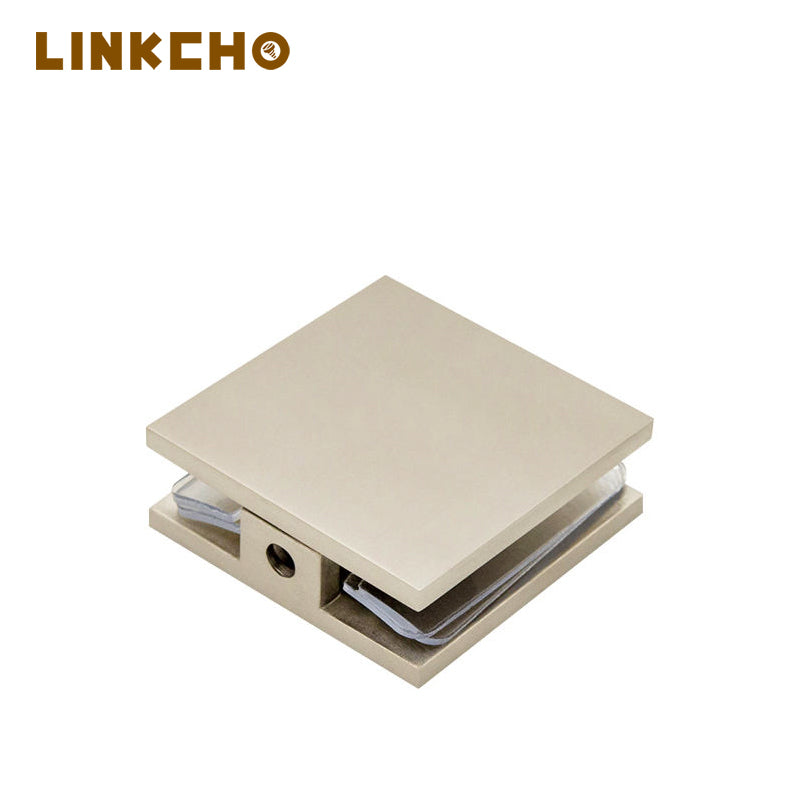 Customization Shower Room Glass Clip 50 * 50MM Square Clip 0 Degrees Panel Clamp Wall Mounted Glass Clamp