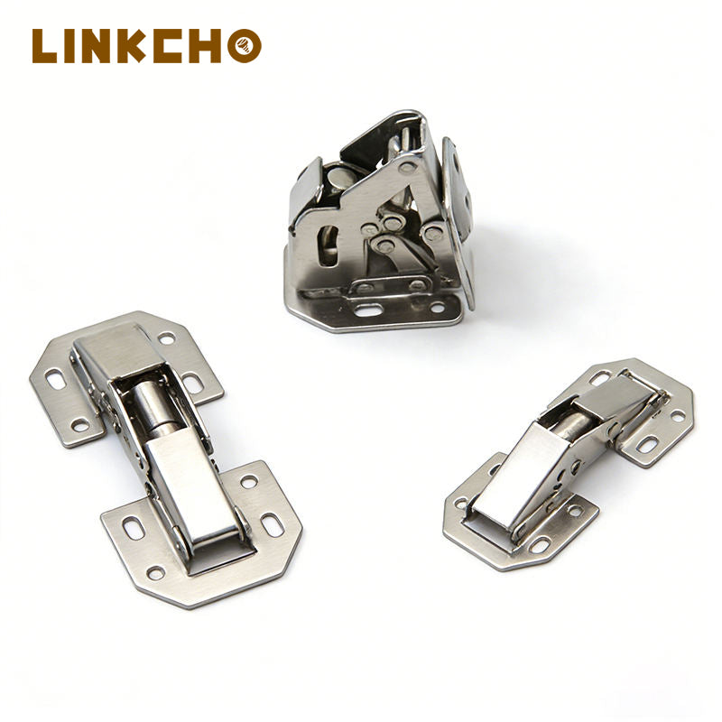 Adjustable Stainless Steel Invisible Frog Hinge Hidden Hinges for Kitchen Cabinets Bar Counters Bedrooms Schools Hospitals
