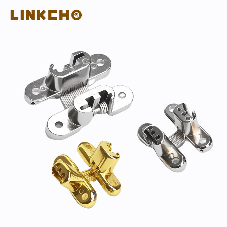 Modern Design Soft Closing Silent Durable Concealed Hidden Door Hinges Zinc Alloy Invisible Hinges Living Room Bathroom