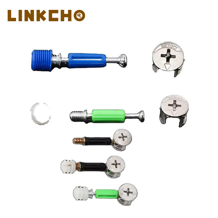 GH B03 Modern Plastic Corner Furniture Cabinet Connector for Kitchen & Hotel Use Wood Joint Fix Lock Screw Bolts