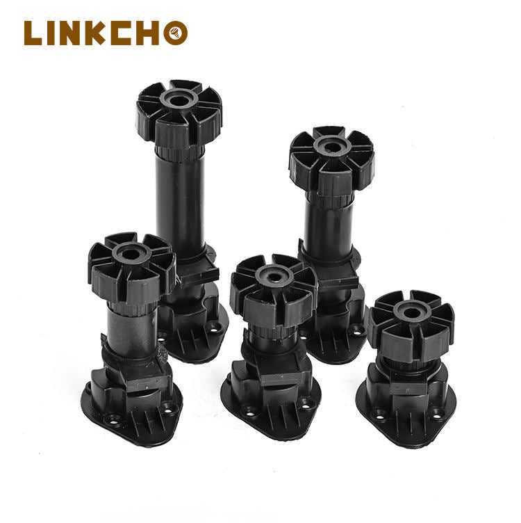 Black Color PP Plastic Adjustable Cabinet Furniture Legs Thickened Cabinet Legs Sofa Legs and Furniture Support Legs