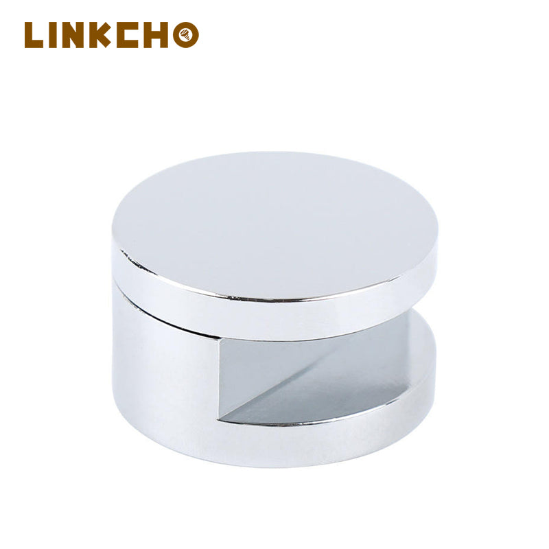 Zinc Alloy Oval Glass Clip for Bathroom Kitchen Dining Outdoor Bedroom Hotel Living Room Apartment Door 3-5mm Glass Mirror Clip