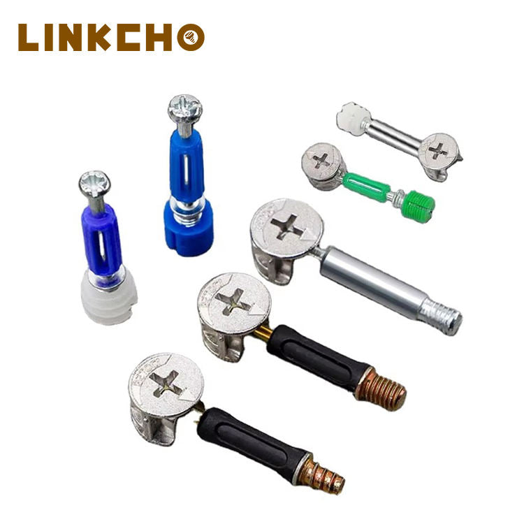 GH B03 Modern Plastic Corner Furniture Cabinet Connector for Kitchen & Hotel Use Wood Joint Fix Lock Screw Bolts