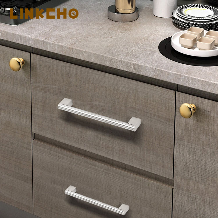 LINKCHO Stainless Steel Hollow U-shaped Drawer Handles for Kitchen Dresser Bedroom Cabinets and Wardrobes