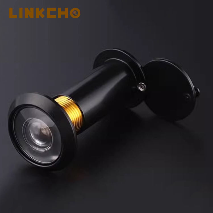 For High Quality Gold Polished Brass Door Spy Eye Hole Viewer 200 Degree Modern Design Style Wholesale Apartments Cover