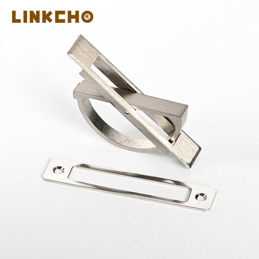 LINKCHO Stainless Steel Minimalist Wardrobe Door Handles with Concealed Flip Pull Design for Kitchen Cabinets Durable & Antirust
