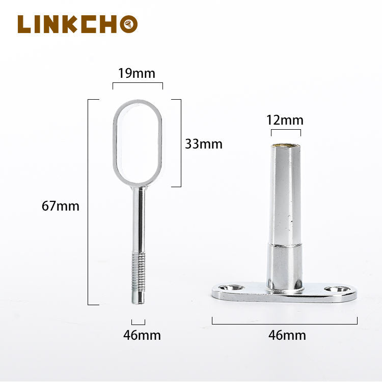 Adjustable LINKCHO YT-035 Wardrobe Clothes Rail Support Zinc Alloy Horizontal Bar Flange Seat Non-Detachable Strong Wardrobe