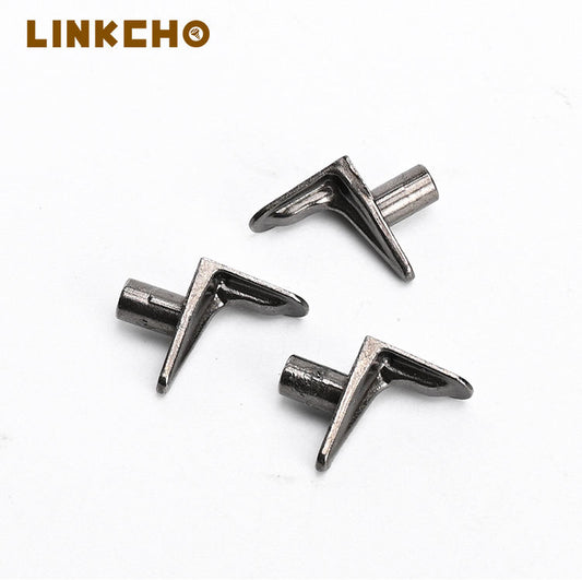 LINKCHO Wholesale Steel Zinc Alloy Plate Support Furniture Partition Supports Shelf Brackets Minimalist Gun Black Shelf Support