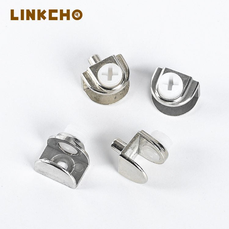Zinc Alloy LINKCHO Nickel Plated 5mm Hole Bathroom Fitting Round Tube Glass Connector Clamp Shelf Support with Easy Installation