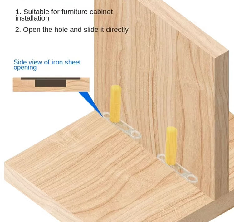 LINKCHO Cabinet Fastener Connectors Mini Fix Hidden Invisible Elastic Expansion Plastic Hardware Bolts 2-in-1 Shelf Bracket