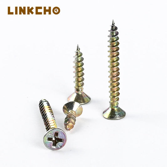 M5 ISO Metric Nickel Zinc Plated Countersunk Self Tapping Wood Chipboard Screw for Office/Home Furniture