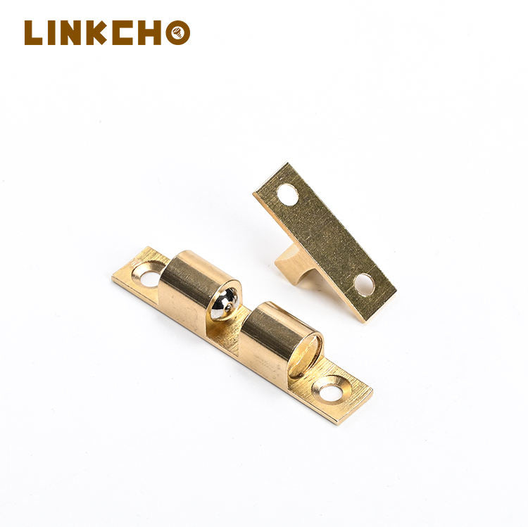 Solid Brass Cassette Door Bumper for Cupboard Wardrobe Cabinet Furniture Hardware Spring Ball Catch Door Closer Kitchen Bathroom