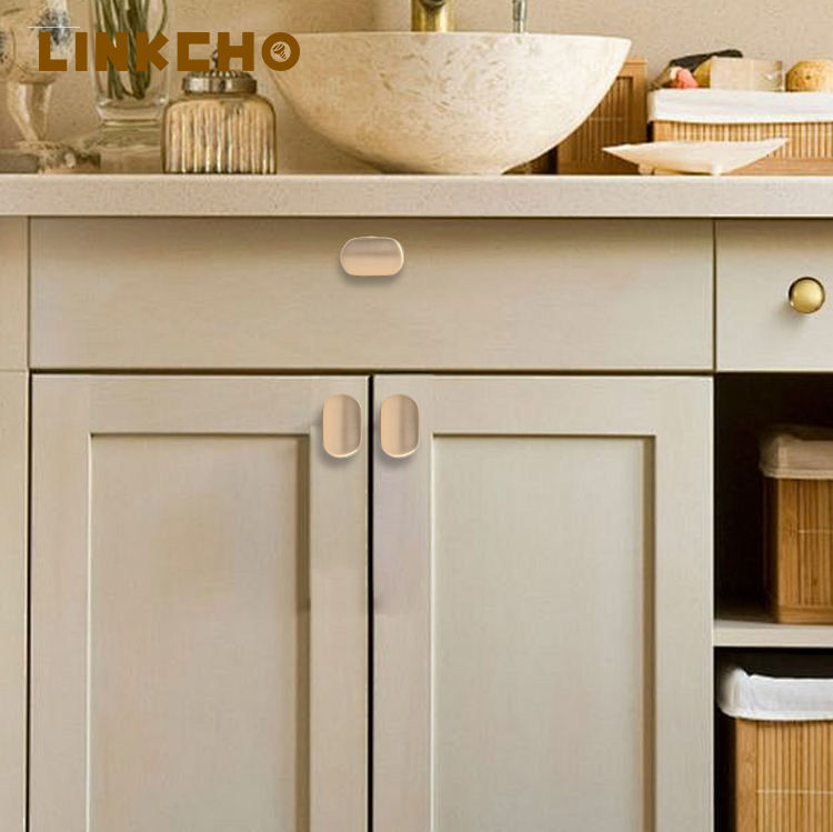 LINKCHO Retro Single-hole Cabinet Door Handles for Wardrobe Dresser Drawer-Solid Zinc Alloy Durable Antirust Kitchen Bedroom Use