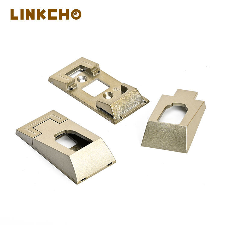 LINKCHO Zinc Alloy Oval Tube End Support Wardrobe Clothes Hanging Rod Flange Base Wall Mount Non-Detachable Fixing Accessories